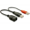 Delock Y-Kabel 2 x USB 2.0 Typ-A Stecker > 1 x USB 2.0 Typ-A Buchse 20 cm