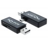 Delock Micro USB OTG Card Reader + USB A Stecker