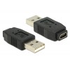 Delock Adapter USB 2.0 A Stecker > mini USB B 5 Pin Buchse