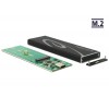 Delock Externes Gehäuse M.2 SSD 80 mm > SuperSpeed USB 10 Gbps (USB 3.1 Gen 2) USB Type-C™ Buchse