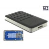 Delock Externes Gehäuse M.2 Key B 42 mm SSD > USB 3.0 Typ Micro-B Buchse mit Verschlüsselungsfunktion
