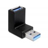 Delock Adapter USB 3.0 Typ-A Stecker > Typ-A Buchse gewinkelt 90° vertikal