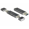 Delock Card Reader USB Type-C™ / USB 3.1 Gen 1 Typ-A > SD / MMC + Micro SD