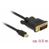 Delock Kabel mini DisplayPort 1.1 Stecker > DVI 24+1 Stecker 0,5 m
