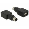 Delock Adapter PS/2 Stecker > USB Typ-A Buchse