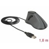 Delock Ergonomische optische 5-Tasten vertikal USB Maus