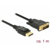 Delock Kabel DisplayPort 1.2 Stecker > DVI 24+1 Stecker Passiv 4K 30 Hz 1 m schwarz