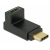 Delock Adapter SuperSpeed USB 10 Gbps (USB 3.1 Gen 2) USB Type-C™ Stecker > Buchse gewinkelt oben / unten