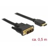 Delock HDMI zu DVI 18+1 Kabel bidirektional 0,5 m