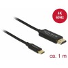 Delock USB Kabel Type-C zu HDMI (DP Alt Mode) 4K 60 Hz 1 m koaxial