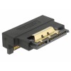 Delock Adapter SATA 22 Pin Buchse mit Einrastfunktion zu Stecker - gewinkelt unten
