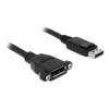 Delock Kabel DisplayPort 1.2 Stecker > DisplayPort Buchse zum Einbau 4K 60 Hz 1 m