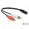 Delock Audio Kabel 2 x Cinchstecker zu 1 x 3,5 mm 3 Pin Klinkenbuchse 20 cm