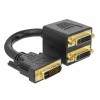 Delock Adapter DVI-I (Dual Link) Stecker zu 2 x DVI-I (Dual Link) Buchse