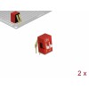 Delock DIP-Schiebeschalter 2-stellig 2,54 mm Rastermaß THT gewinkelt rot 2 Stück