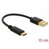 Delock USB Ladekabel Typ-A zu USB Type-C™ 15 cm