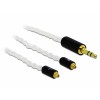 Delock Audio Kabel 3,5 mm 3 Pin Klinkenstecker zu 2 x MMCX Stecker 1,20 m