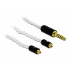 Delock Audio Kabel 4,4 mm 5 Pin Klinkenstecker zu 2 x MMCX Stecker 1,20 m