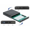 Delock Externes Gehäuse für 2.5″ SATA HDD / SSD mit zusätzlichem USB Type-C™ und Typ-A Port und SD Slot