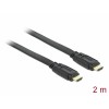 Delock Kabel High Speed HDMI mit Ethernet – HDMI A Stecker > HDMI A Stecker flach 2 m