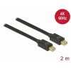 Delock Kabel Mini DisplayPort 1.2 Stecker > Mini DisplayPort Stecker 4K 60 Hz 2 m