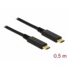Delock USB 3.1 Gen 2 (10 Gbps) Kabel Type-C zu Type-C 0,5 m PD 3 A E-Marker