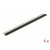 Delock Stiftleiste 40 Pin, Rastermaß 2,54 mm, 1-reihig, gerade, 5 Stück