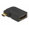 Delock Adapter High Speed HDMI with Ethernet - micro D Stecker > A Buchse seitlich gewinkelt