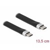 Delock USB 3.2 Gen 2 FPC Flachbandkabel USB Type-C™ zu USB Type-C™ 13,5 cm PD 3 A E-Marker