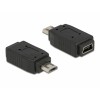 Delock Adapter USB micro-B Stecker zu USB Mini 5 Pin Buchse