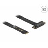 Delock M.2 Key M zu PCIe x4 NVMe Adapter gewinkelt mit 20 cm Kabel