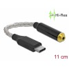 Delock Audio Adapter USB Type-C™ Stecker zu 2,5 mm 4 Pin Klinkenbuchse 11 cm