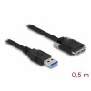 Delock Kabel USB 3.0 Typ-A Stecker zu Typ Micro-B Stecker mit Schrauben 0,5 m
