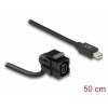 Delock Keystone Modul mini DisplayPort Buchse 110° > mini DisplayPort Stecker mit Kabel schwarz