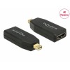 Delock Adapter mini DisplayPort 1.2 Stecker > HDMI Buchse 4K Passiv schwarz