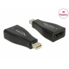 Delock Adapter mini DisplayPort 1.2 Stecker > HDMI Buchse 4K Passiv schwarz