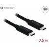 Delock Thunderbolt™ 3 (40 Gb/s) USB-C™ Kabel Stecker > Stecker passiv 0,5 m 5 A schwarz