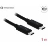 Delock Thunderbolt™ 3 (20 Gb/s) USB-C™ Kabel Stecker > Stecker passiv 1,0 m 5 A schwarz