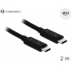 Delock Thunderbolt™ 3 (20 Gb/s) USB-C™ Kabel Stecker > Stecker passiv 2,0 m 3 A schwarz
