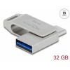 Delock USB 3.2 Gen 1 USB-C™ + Typ-A Speicherstick 32 GB - Metallgehäuse