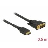 Delock HDMI zu DVI 24+1 Kabel bidirektional 0,5 m