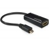 Delock Adapter MHL Micro USB 5 Pin Stecker > High Speed HDMI Buchse + USB Micro-B Buchse